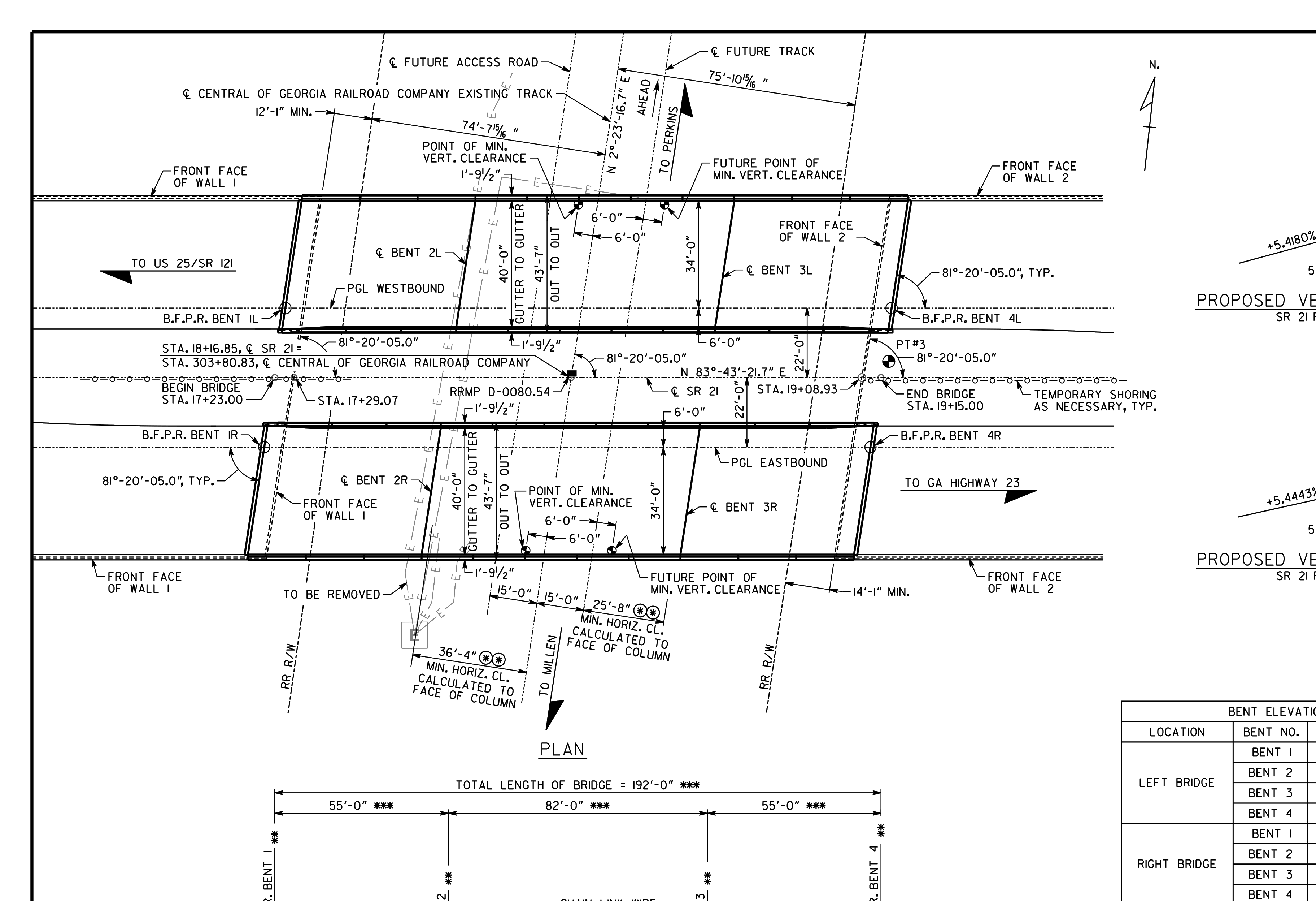 p01_r01 plan of dual bridges over railroad with bent wall layout