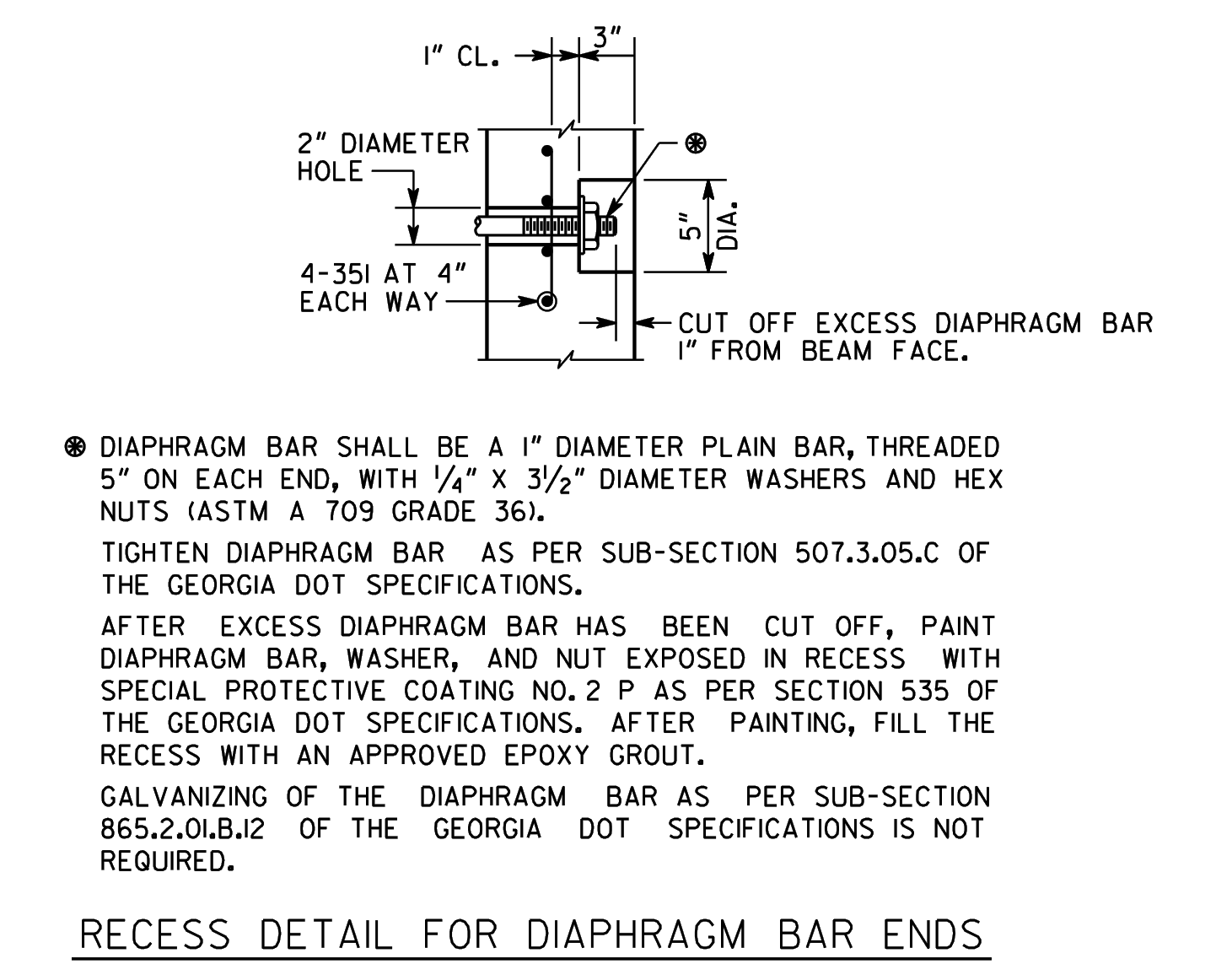 p11_r04 recess detail for diaphragm bar ends