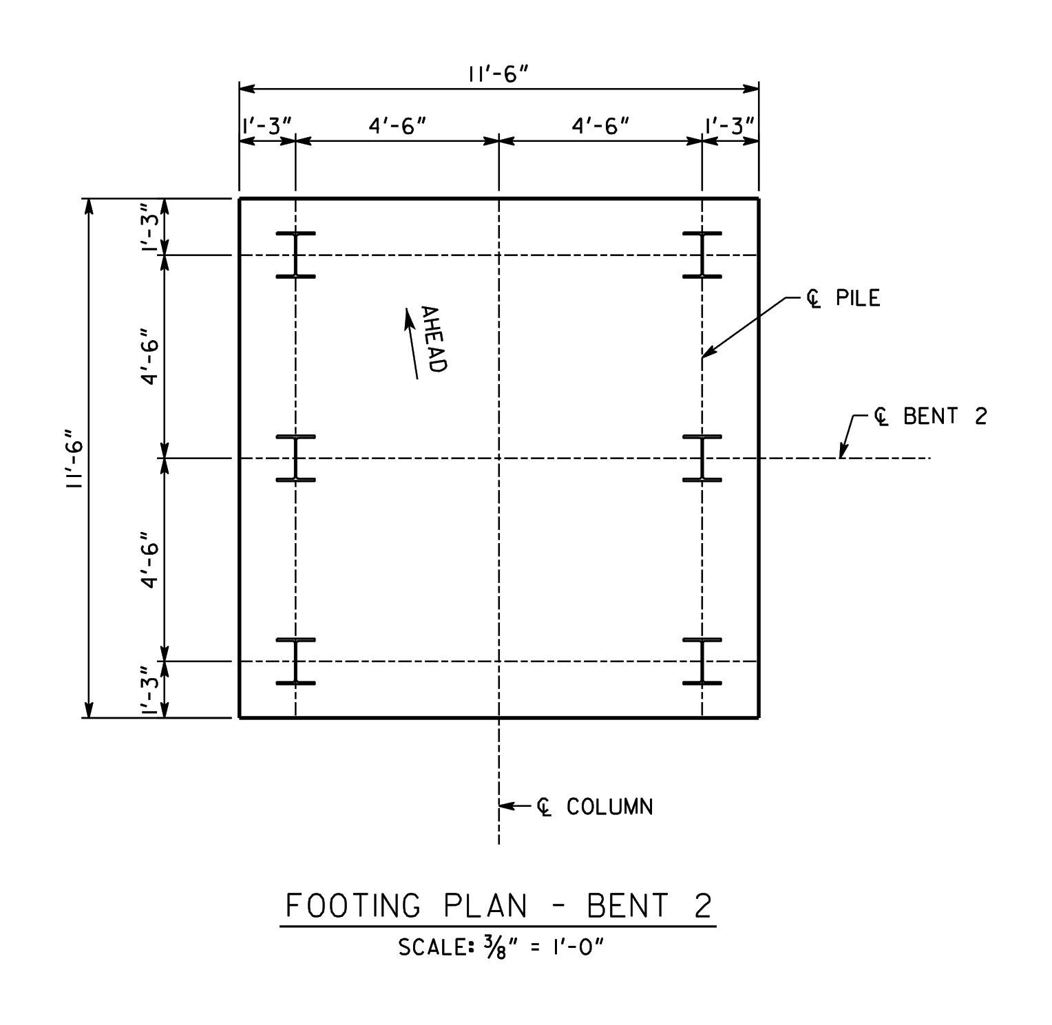p16_r08 footing plan bent 2