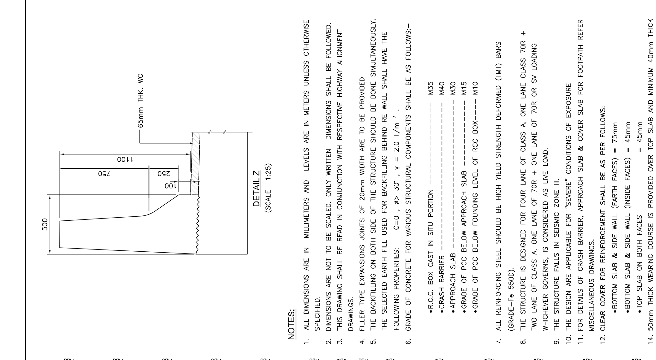Re Wall With Crash Barrier Detail