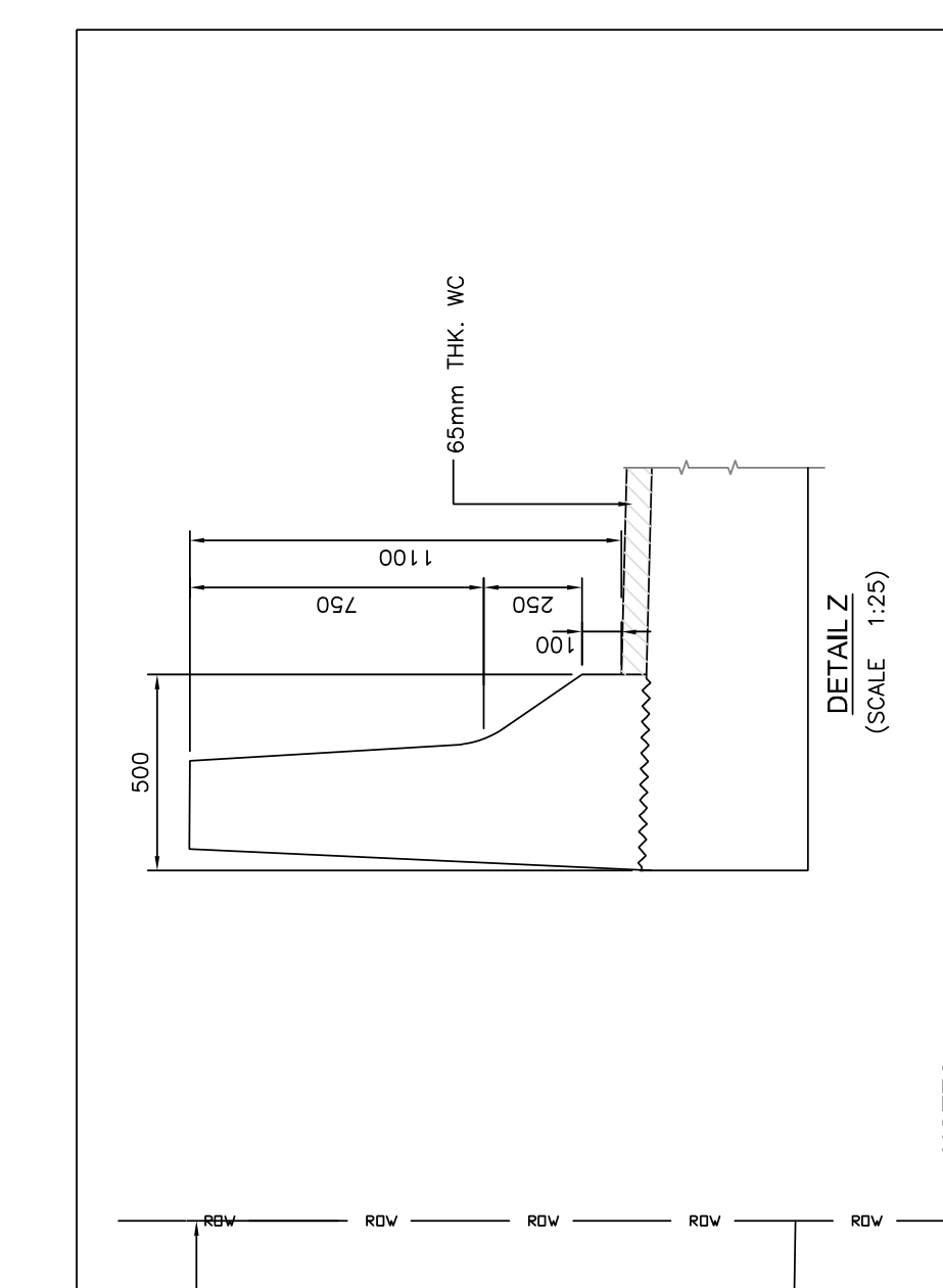 Wearing Course Crash Barrier Edge Detail