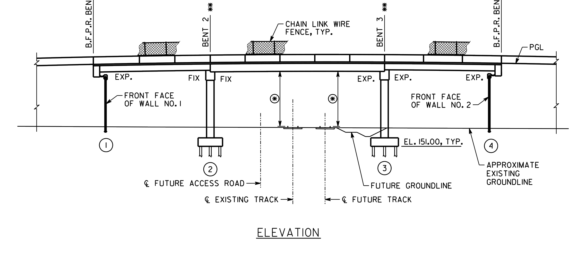 p01_r07 bridge elevation with bend stations and clearances