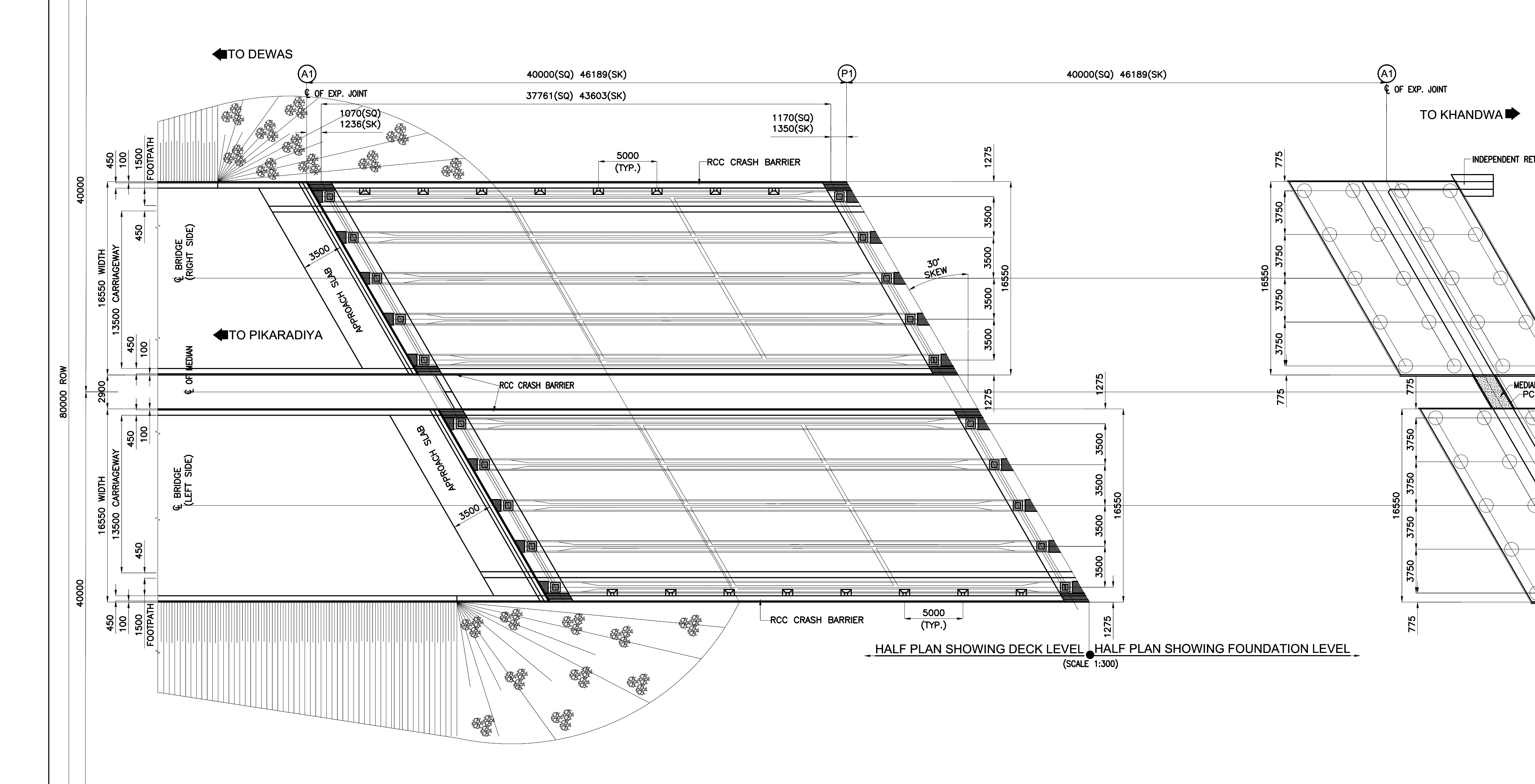 p01_r02 half plan showing deck level half plan showing foundation level
