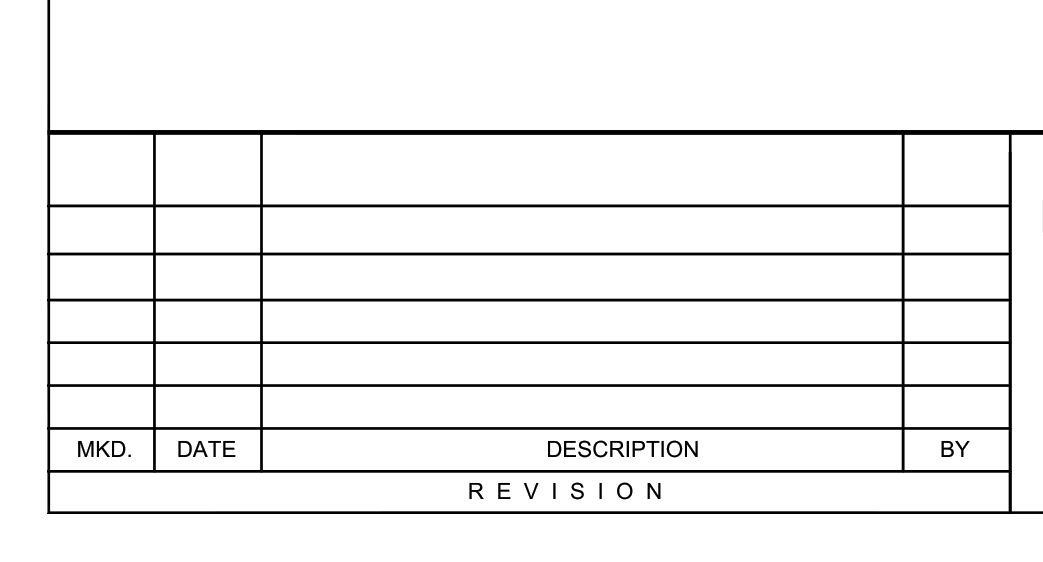 p01_r06 blank revision log table with mark date description by columns