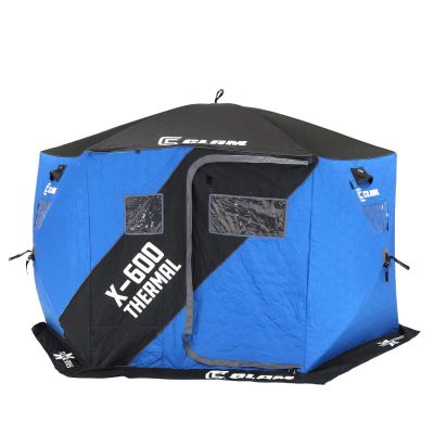 Clam X-600 Thermal Hub 6 Sided Ice Fishing Shelter - 