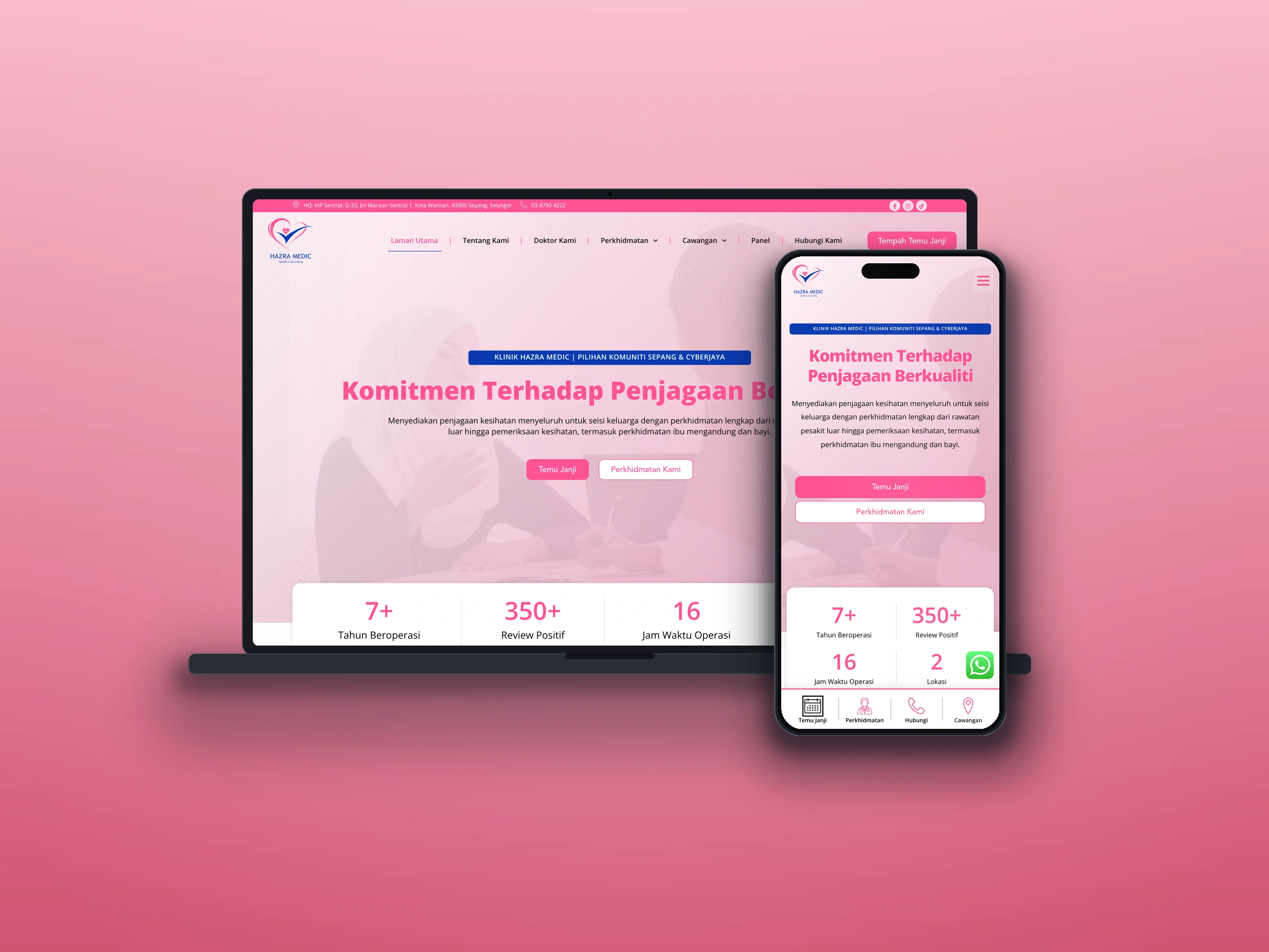 Klinik Hazra Medic - Website Design Case Study