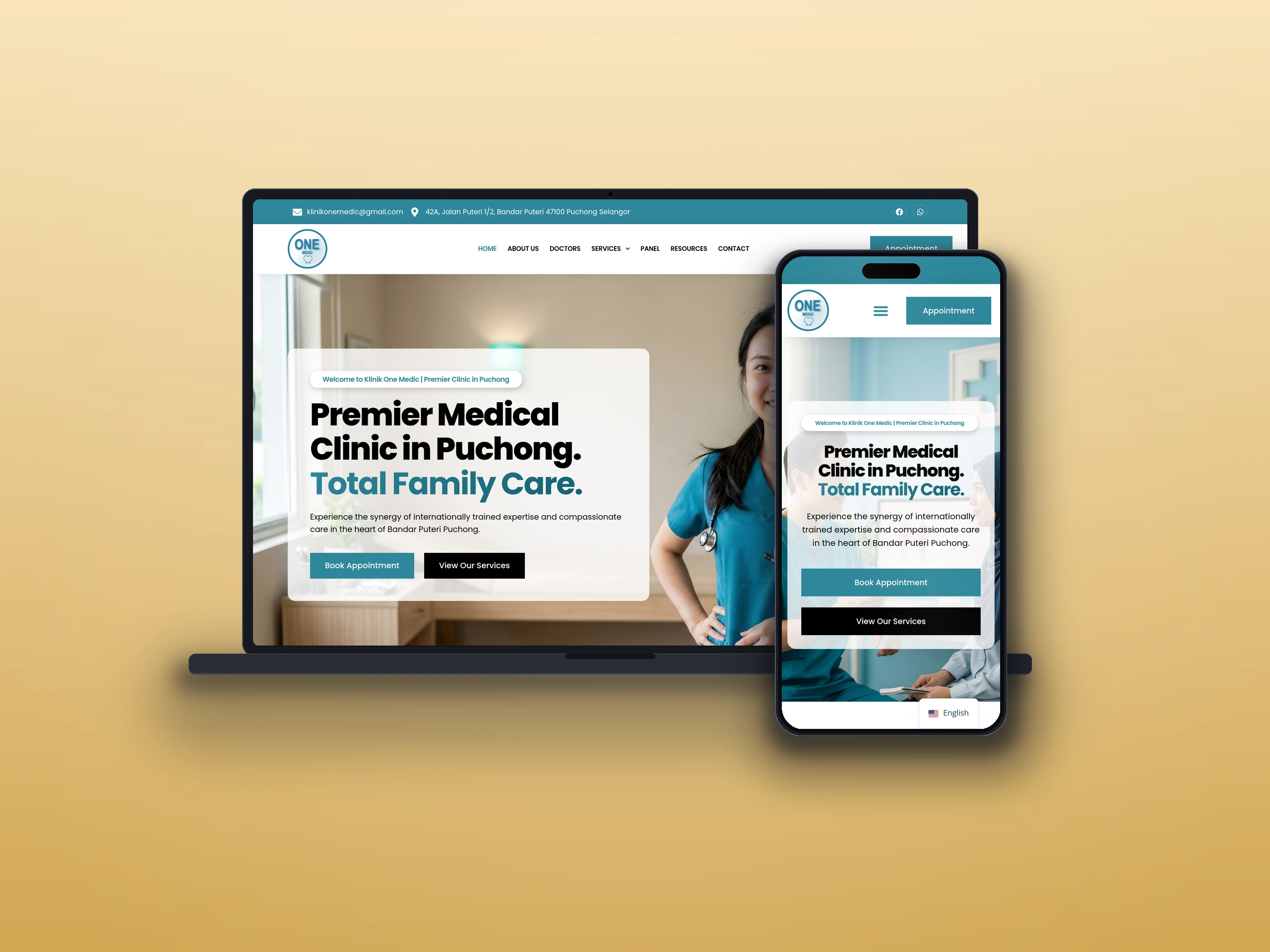 Klinik One Medic Puchong - Website Design Case Study