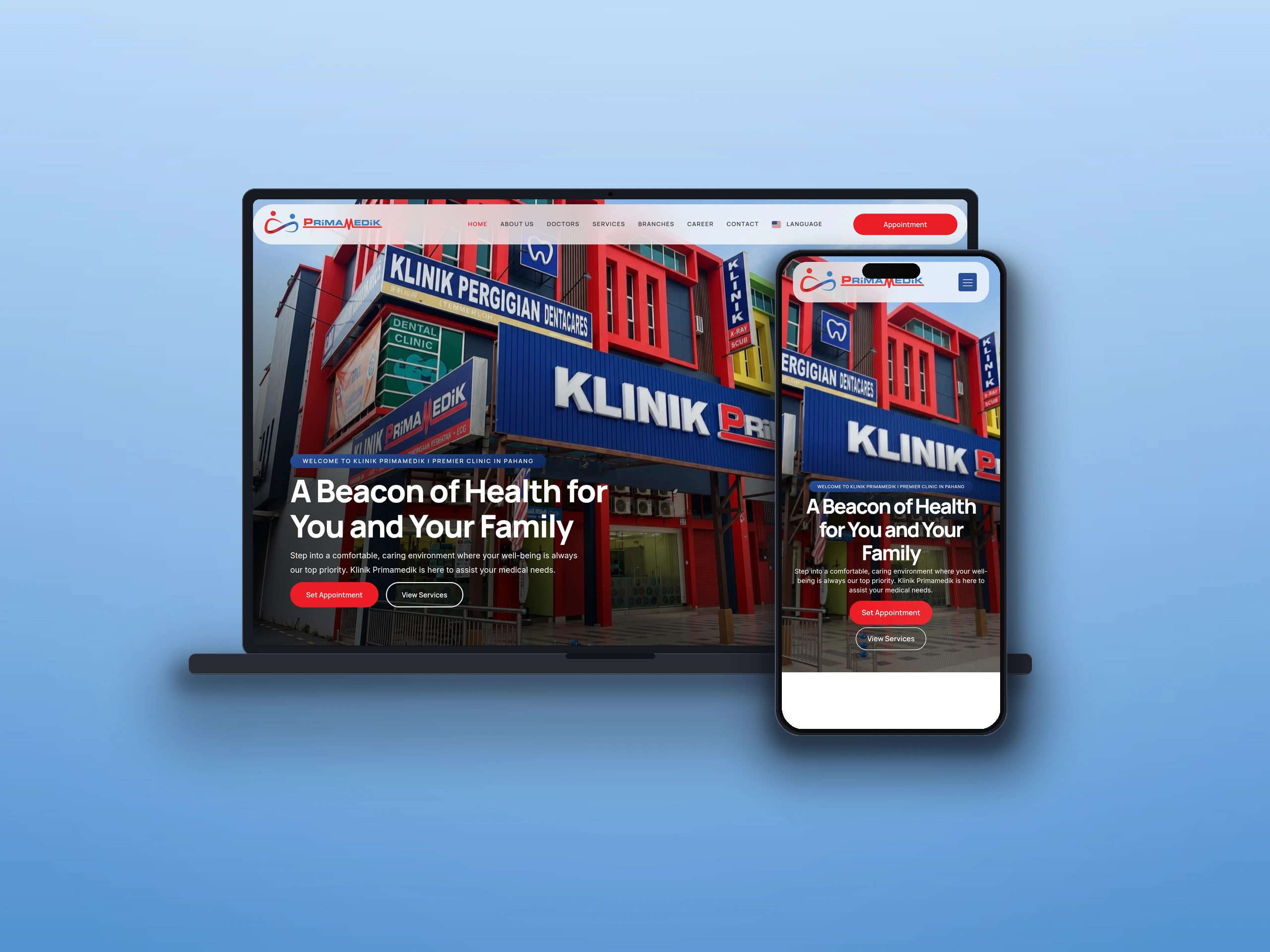 Klinik Primamedik - Website Design Case Study