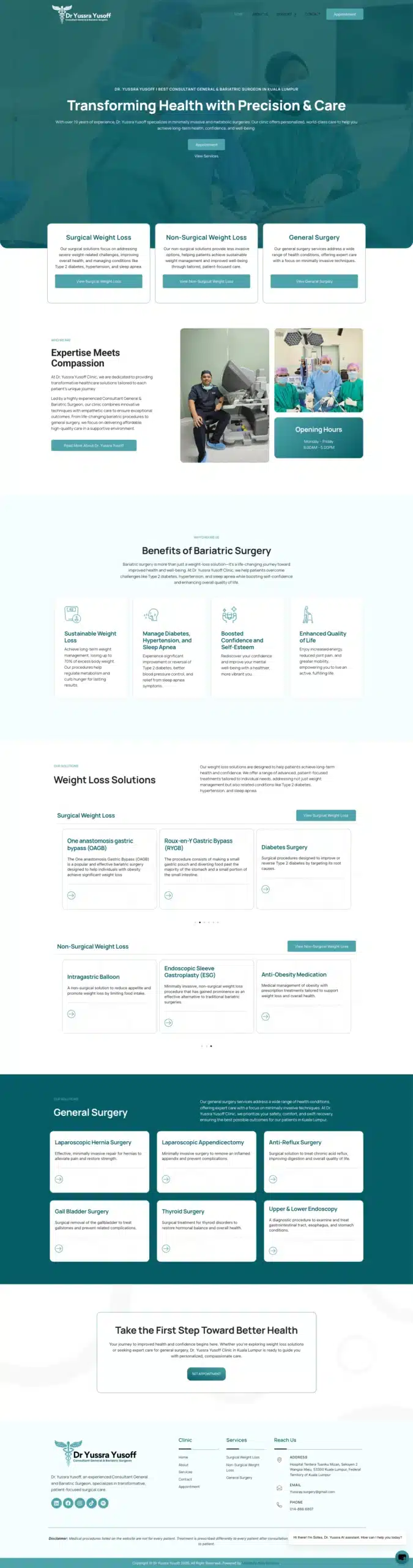 Dr. Yussra Yusoff — Full Page Design Preview