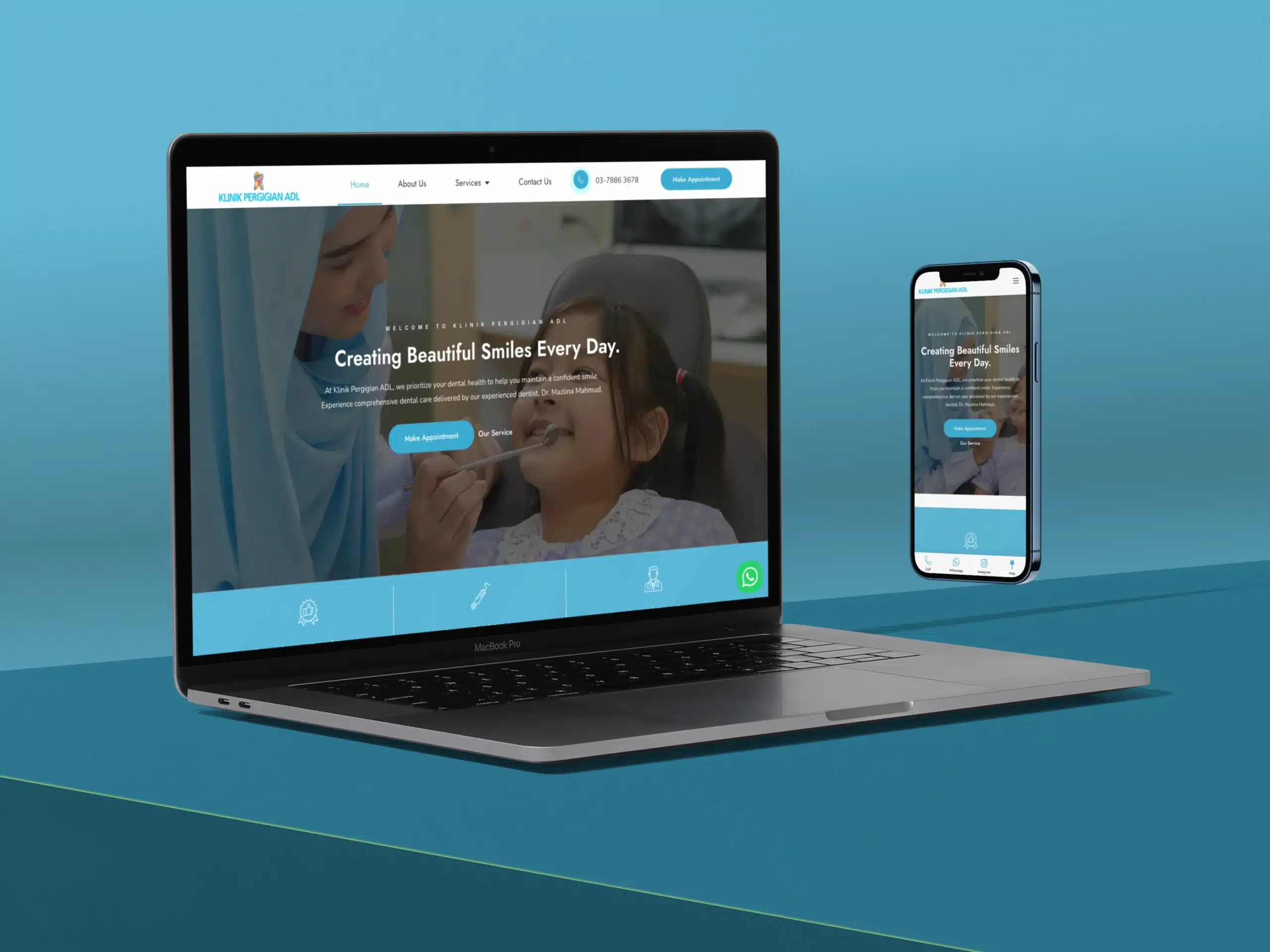 Klinik Pergigian ADL — Website Design Case Study