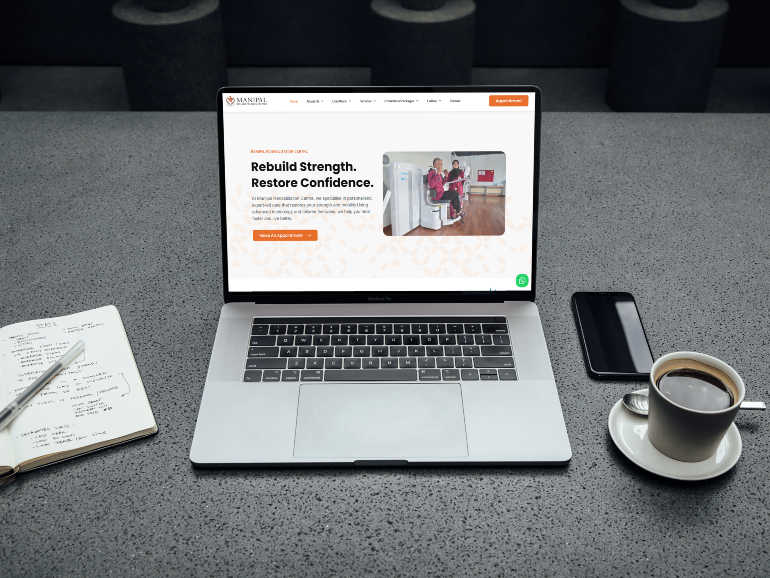 Manipal Rehab Centre — Website Design Case Study