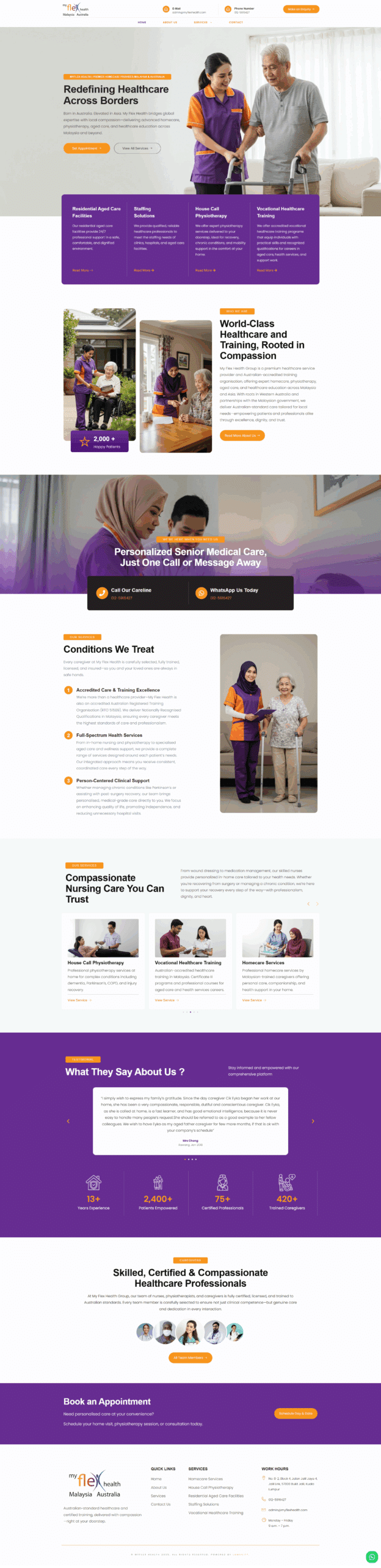 My Flex Health — Full Page Design Preview