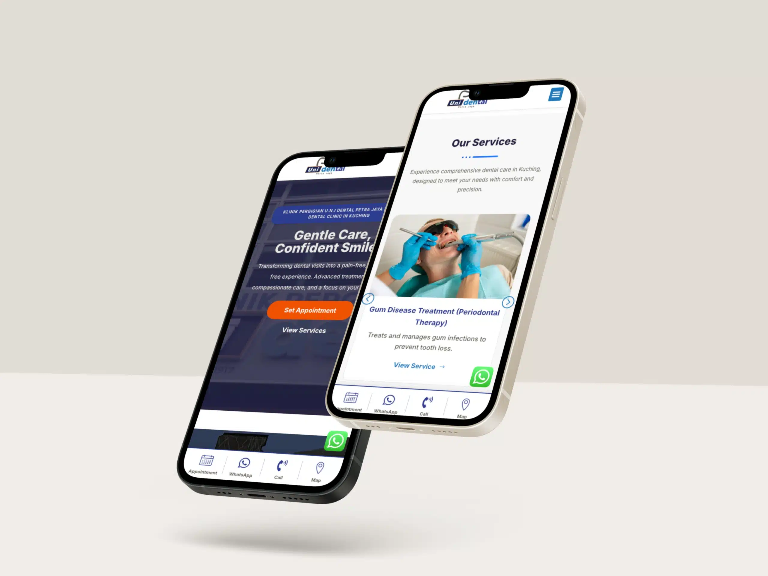U.N.I Dental Petra Jaya — Website Design Case Study