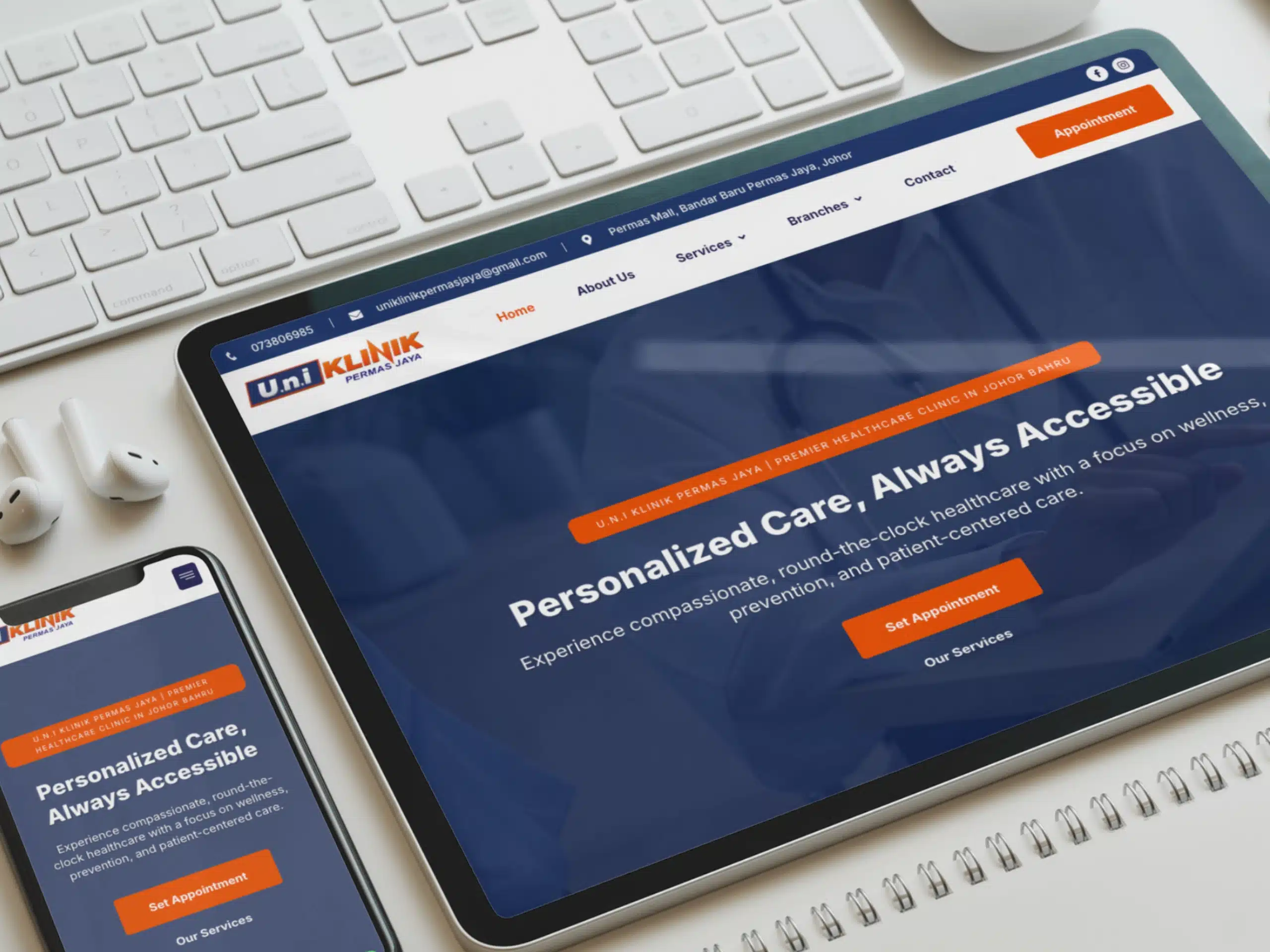 U.N.I Klinik Permas Jaya — Website Design Case Study