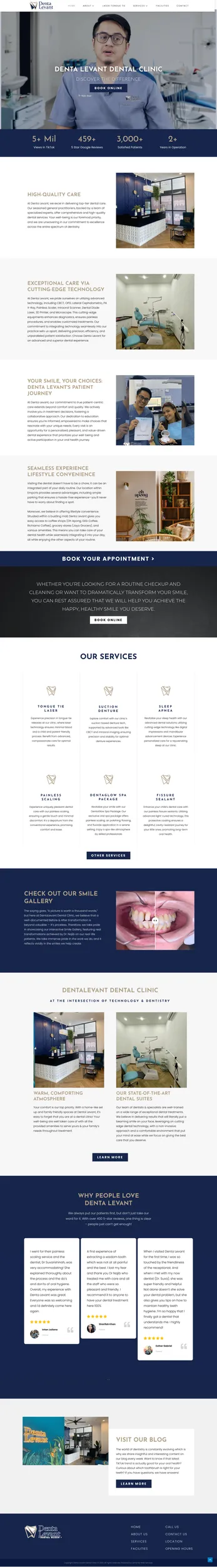 Denta Levant — Full Page Design Preview