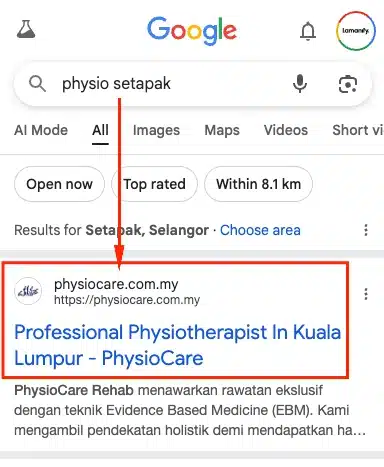 Google Search SEO Result Proof 2