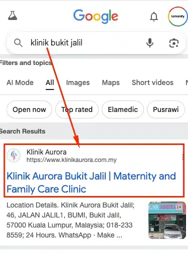 Google Search SEO Result Proof 4