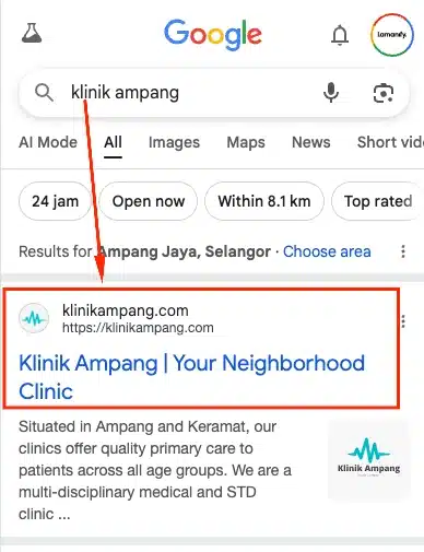 Google Search SEO Result Proof 5