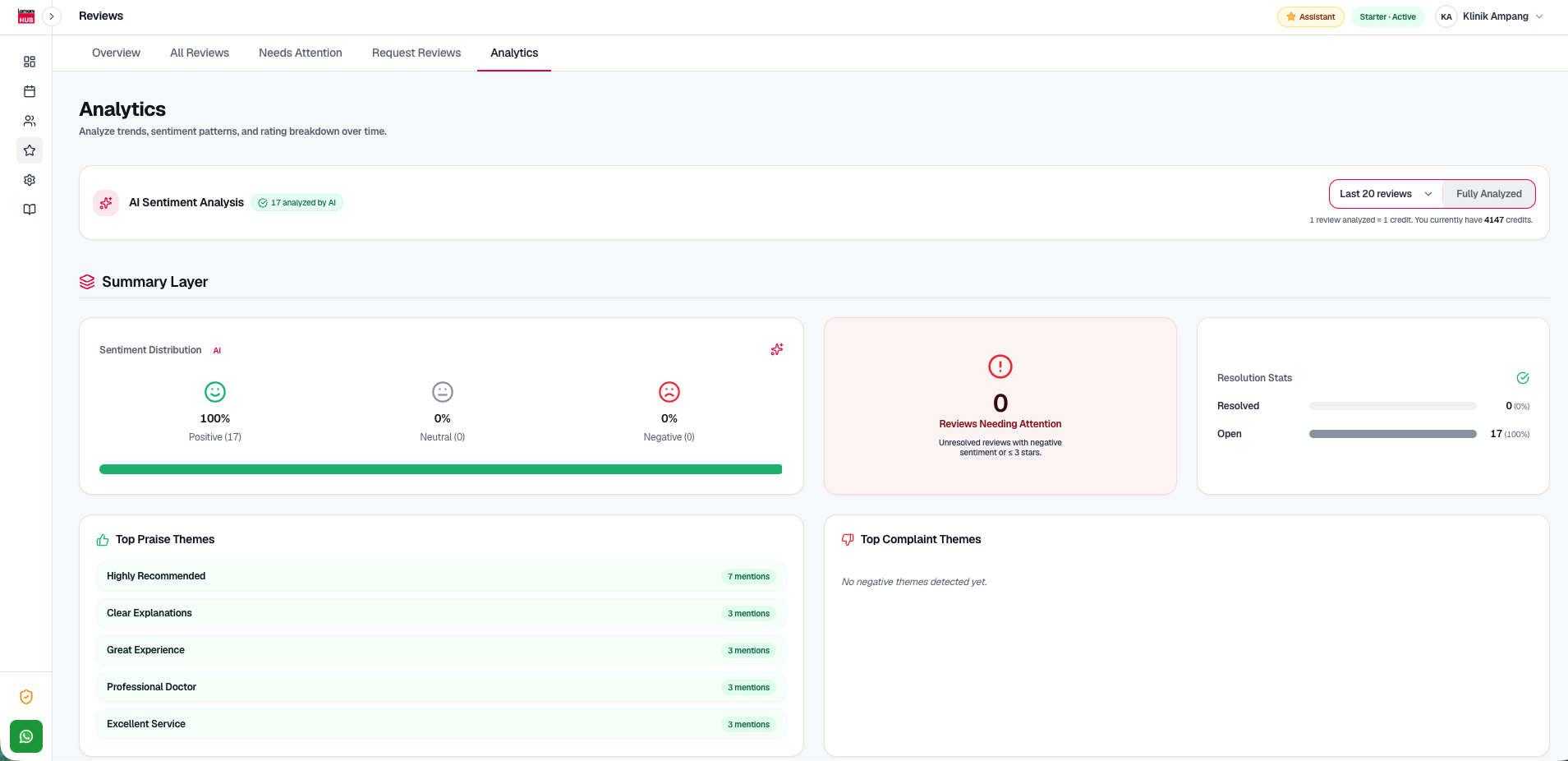 LamaniHub Google Review Analytics