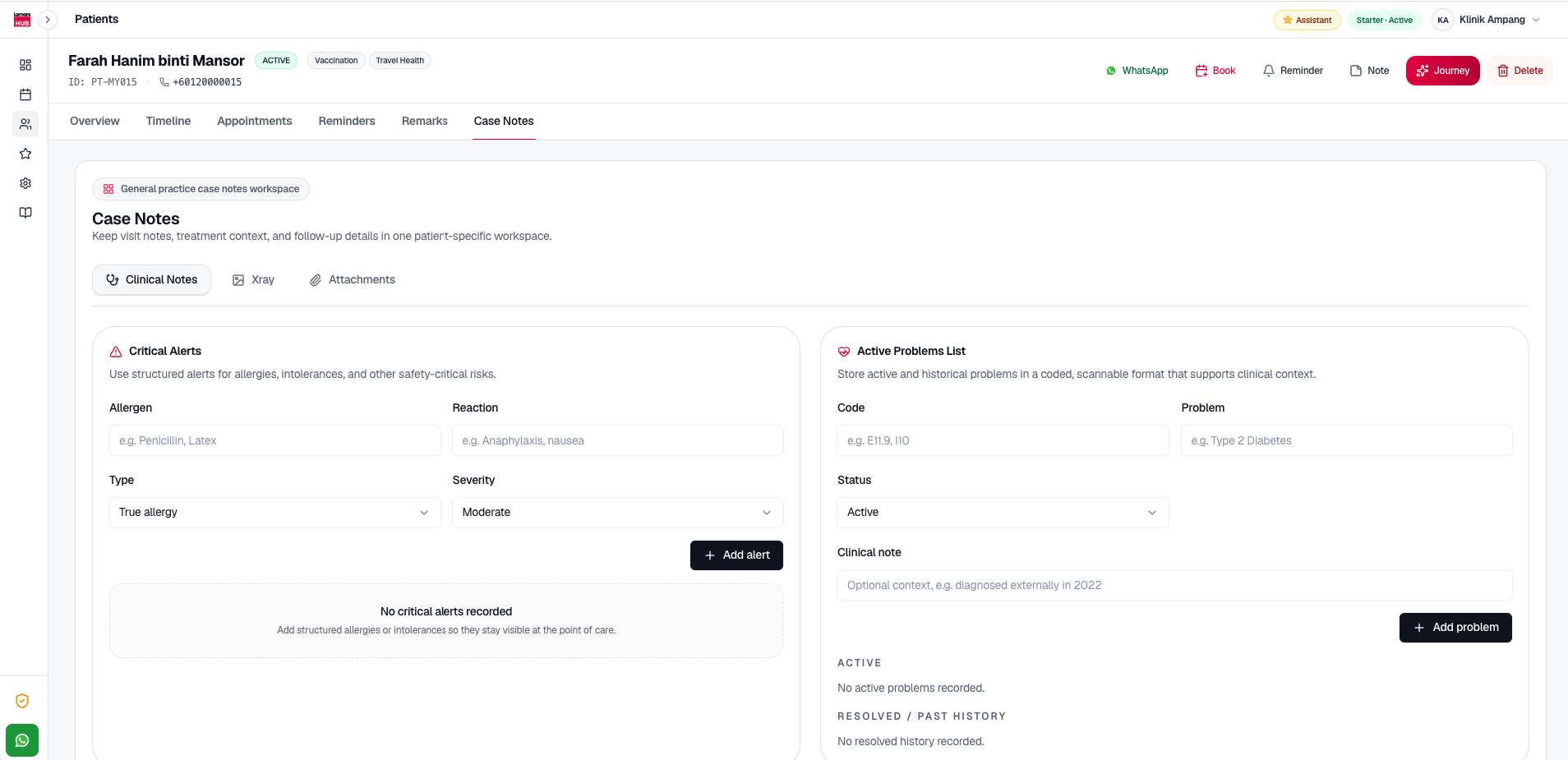 LamaniHub Patient Case Notes