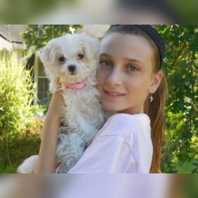 Puppy from testimonial by .
