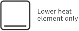 Lower heat element only