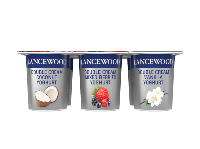 Lancewood double cream fruit variety yoghurt product image