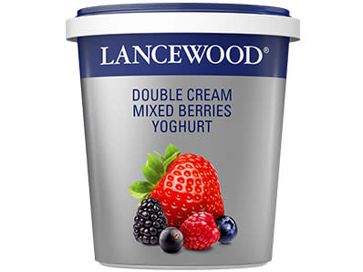 Lancewood double cream mixed berries yoghurt product image