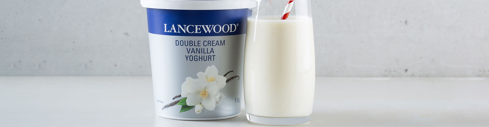 Lancewood double cream vanilla yoghurt product banner