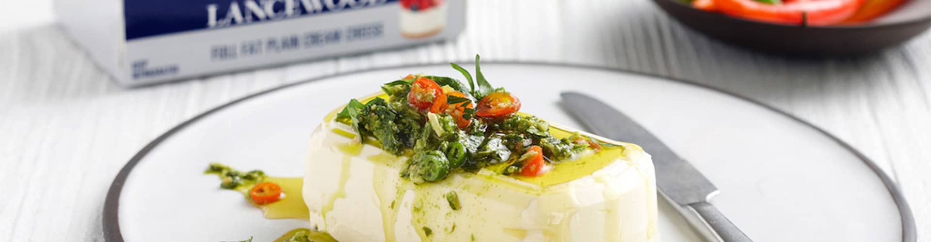 Lancewood Cream Cheese With Coriander Pesto & Chilli Topping