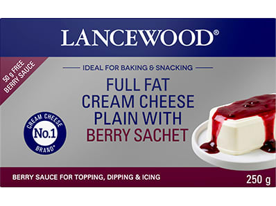 Full Fat Plain Cream Cheese with Berry Sachet