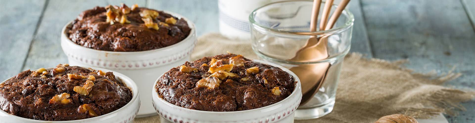 Walnut Cranberry Chocolate Pudding