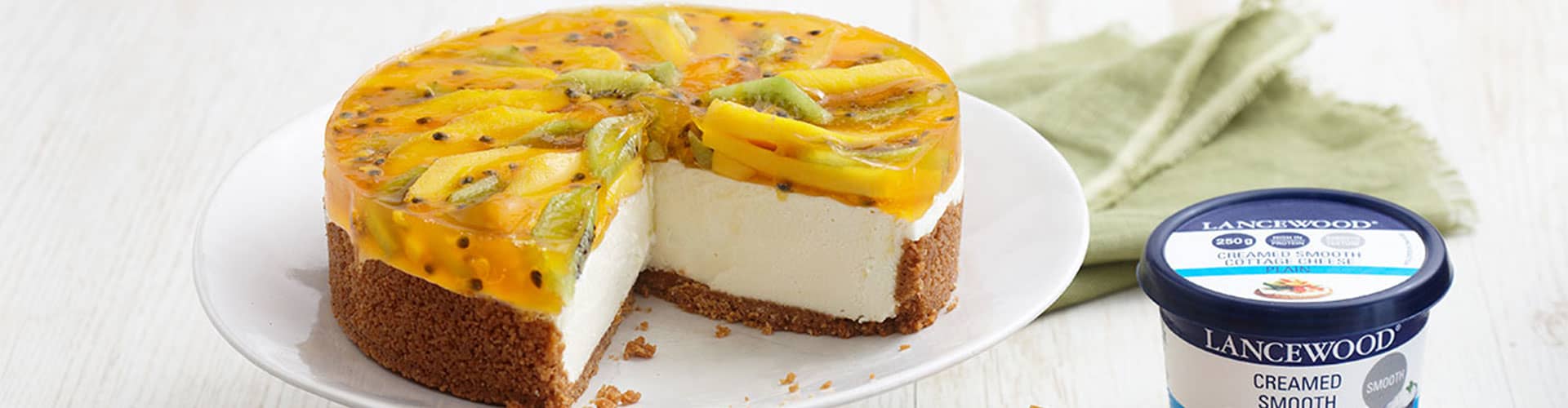 Tropical Fruit Fridge Cheesecake