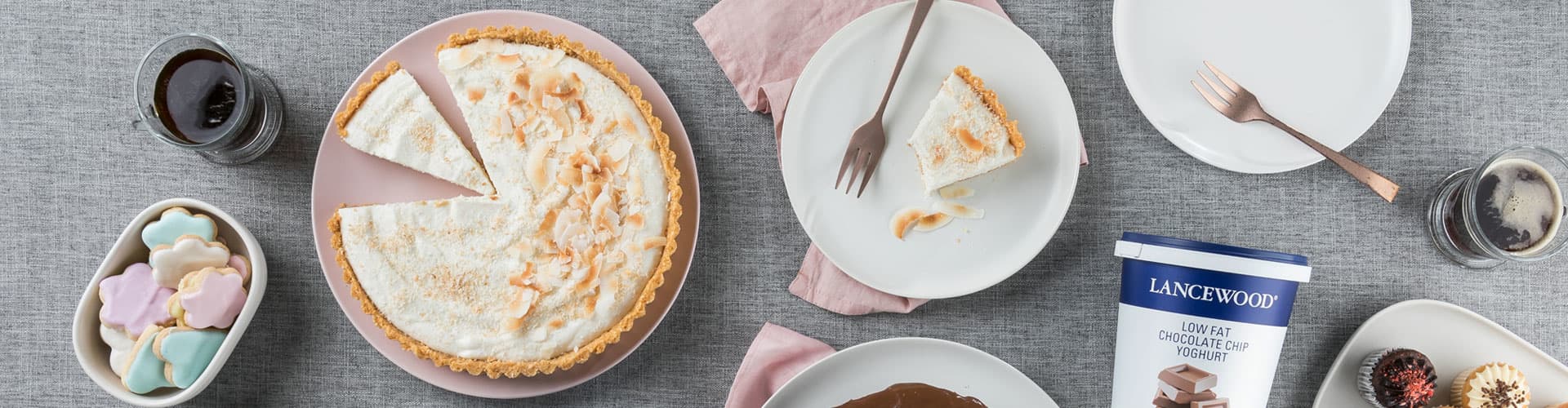 Easy Coconut Cheesecake Fridge Tart