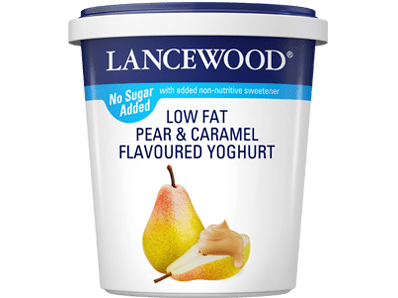 Lancewood No Sugar Added Low Fat Pear & Caramel Yoghurt product image