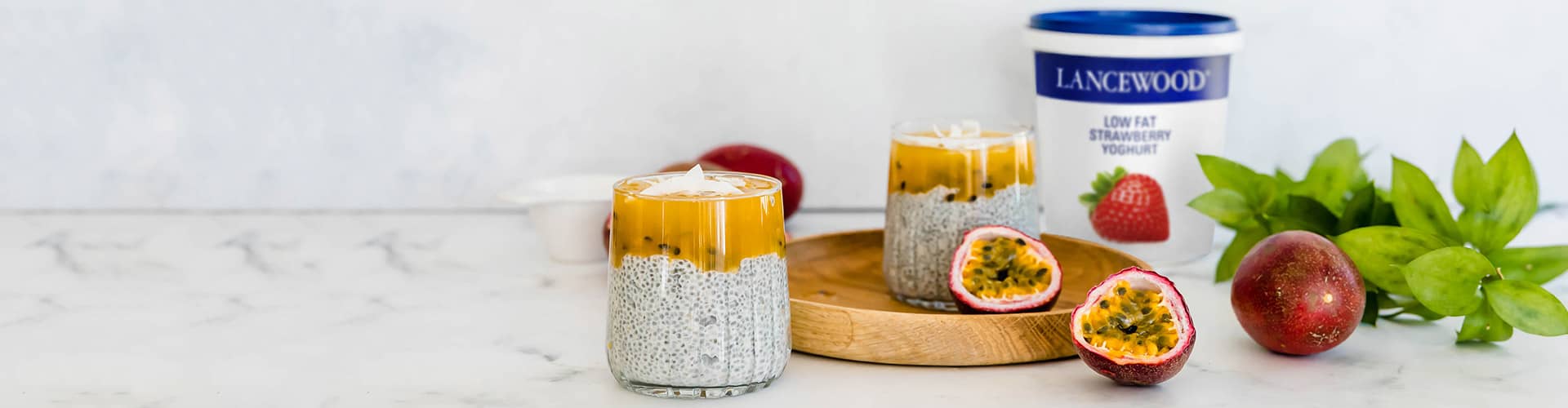 Lancewood Granadilla and Strawberry Chia Pudding
