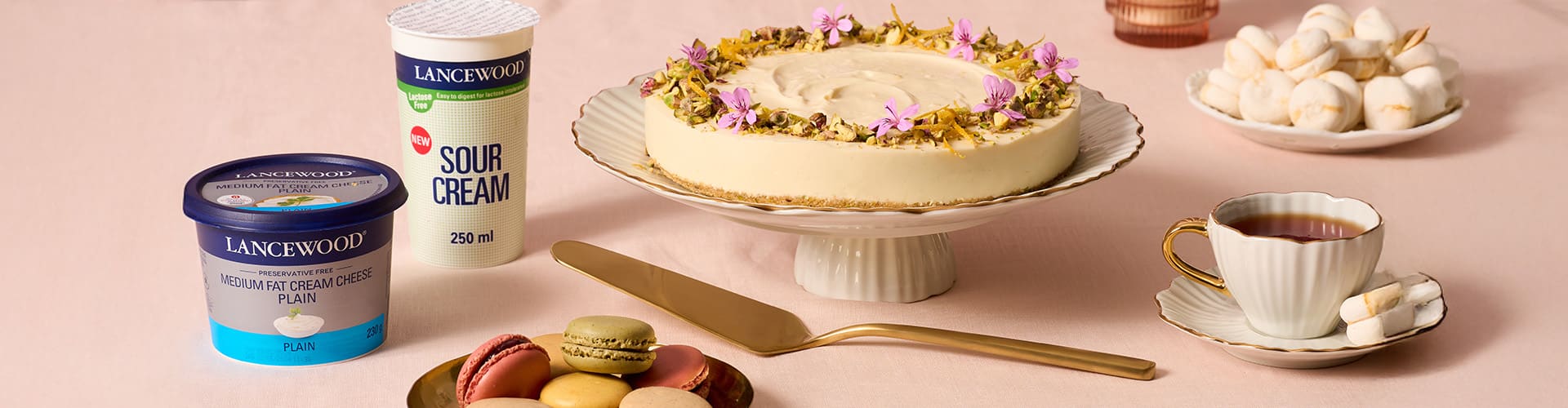Lemon Pistachio No Bake Cheesecake