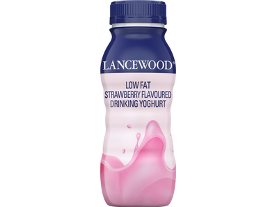 Lancewood low fat strawberry drinking yoghurt product image