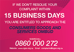 consumer goods and services ombud