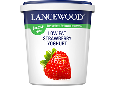 Lancewood lactose free low fat strawberry yoghurt product image