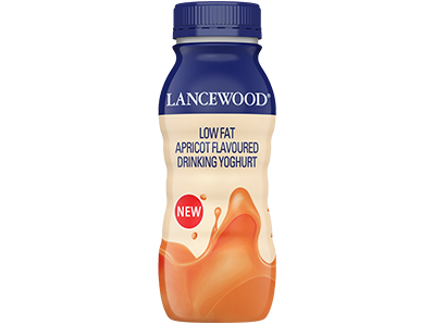 Lancewood low fat apricot drinking yoghurt product image