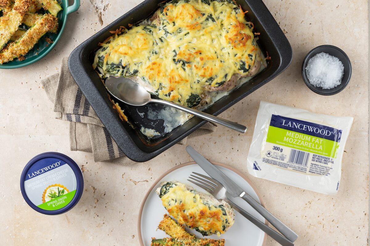 Banting Chicken & Spinach Bake