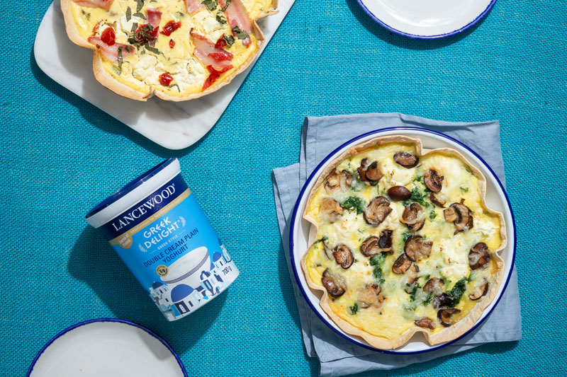 Protein Tortilla Quiche Bake
