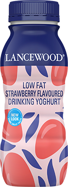 Lancewood low fat strawberry drinking yoghurt product image