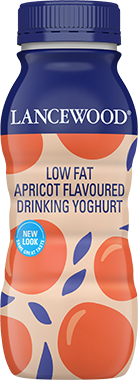 Lancewood low fat apricot drinking yoghurt product image