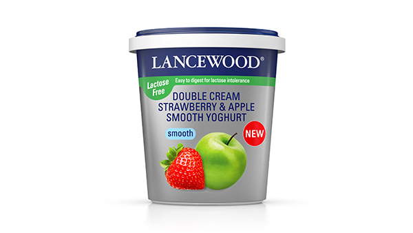 Lactose Free Double Cream Smooth Strawberry & Apple Yoghurt