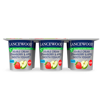 Lactose Free Smooth Strawberry & Apple Yoghurt Multipack