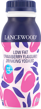 Lancewood low fat strawberry drinking yoghurt product image