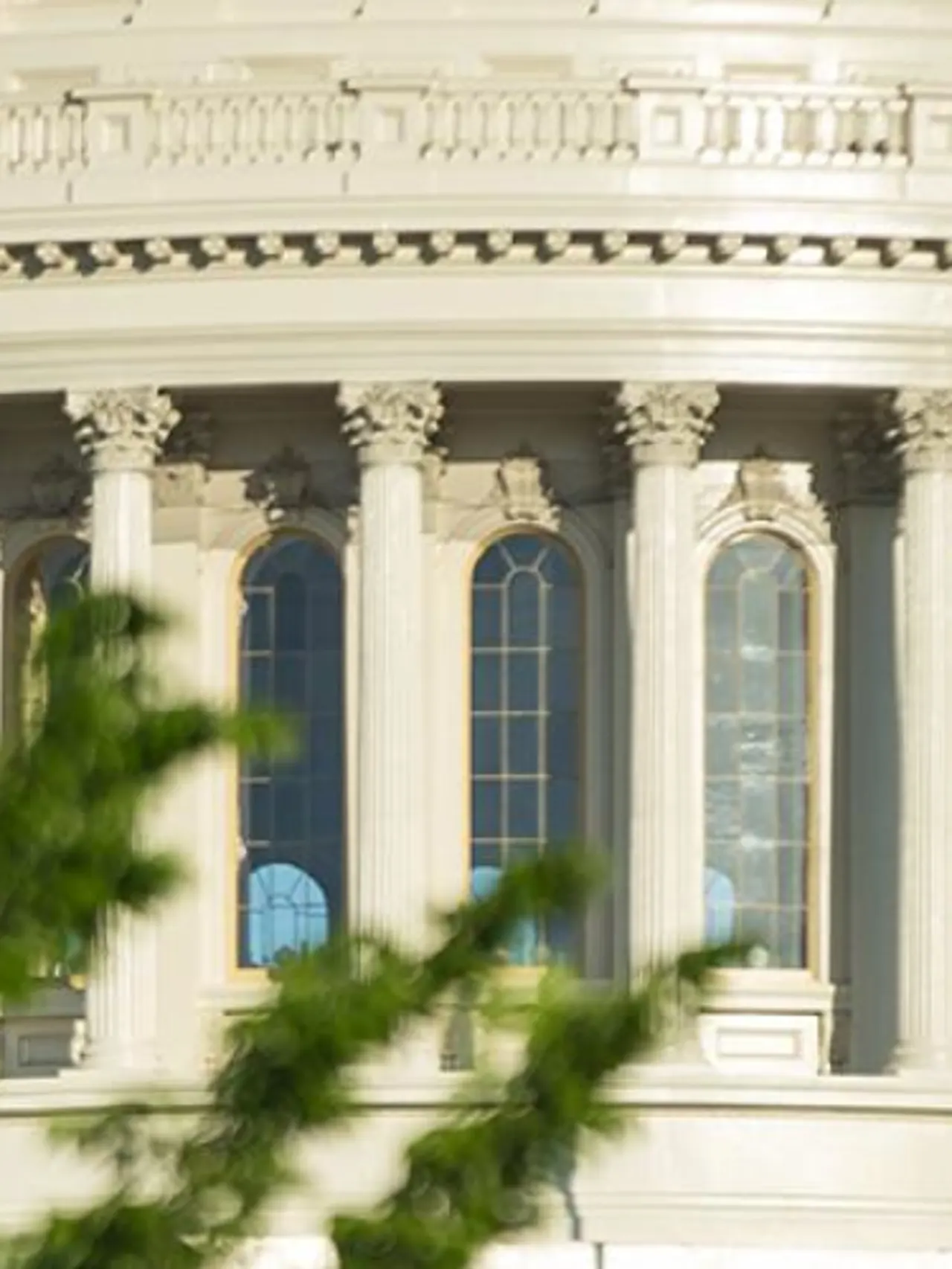 Close-up on the US Capitol Rotunda