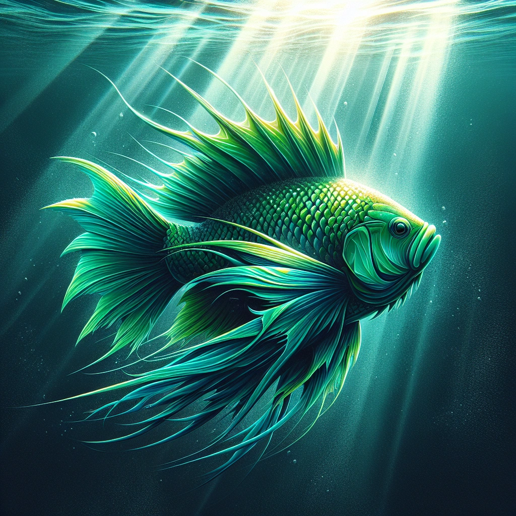 a green fish